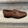 IMG_1220 BV Men's Full-Grain Leather Loafers, Hand-Stitched - Scaled Elegance