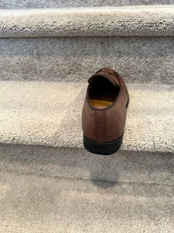 IMG_1221 BV Men's Full-Grain Leather Loafers, Hand-Stitched - Scaled Elegance